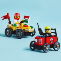 Конструктор LEGO City Піца-авто проти пожежної машини набір для перегонів 70 деталей (60458) Конструктор LEGO City Піца-авто проти пожежної машини набір для перегонів 70 деталей (60458)