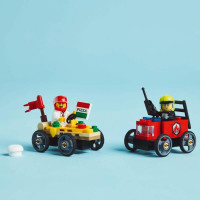 Конструктор LEGO City Піца-авто проти пожежної машини набір для перегонів 70 деталей (60458) Конструктор LEGO City Піца-авто проти пожежної машини набір для перегонів 70 деталей (60458)