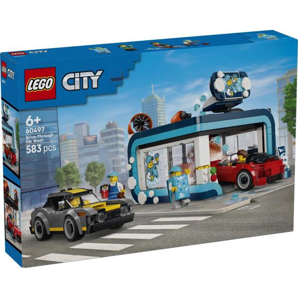 Конструктор LEGO® City Тунельна автомийка - Набір для складання, 583 деталі (60497)