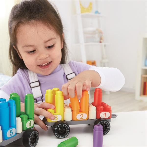 Конструктор PolyM Веселковий поїзд з цифрами 63 деталі (760022) Конструктор PolyM Веселковий поїзд з цифрами 63 деталі (760022)