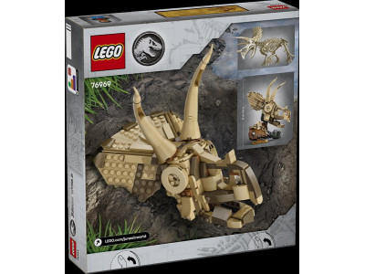 Конструктор LEGO® Jurassic World Скам'янілості динозаврів: череп трицератопса, 468 деталей (76969)