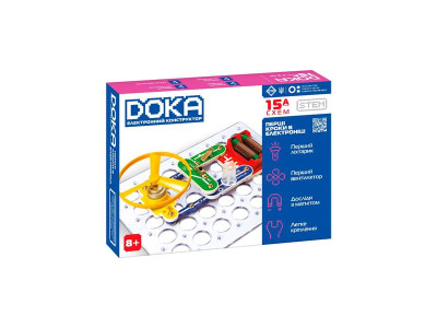Електронний конструктор Doka Перші кроки в електроніці Набір А, 15 Схем (D70709) Електронний конструктор Doka Перші кроки в електроніці Набір А, 15 Схем (D70709)