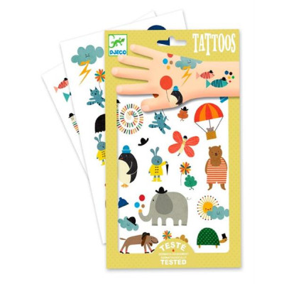 Набір для творчості Djeco Наклейки для тіла Смішні маленькі картинки (DJ09579)