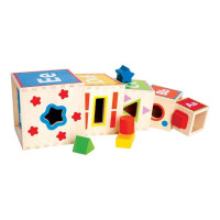 Дерев'яні кубики-пірамідка з сортером Hape (E0413)