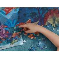 Пазл-панорама Hape Динозаври світяться 150 см, 200 ел. (E1632)