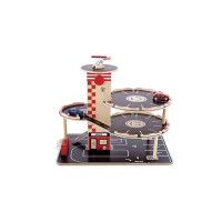 Дерев'яний автотрек Hape з паркінгом та вертолітним майданчиком (E3002)