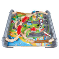 Іграшкова залізниця Hape зі столом 70 ел. (E3766)