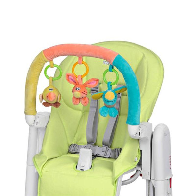 Набір для дитячого стільця Peg-Perego Tatamia чохол та іграшкова панель зелений (IKAC0038-IN34)