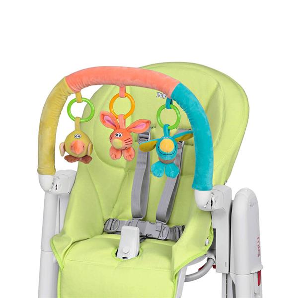Набір для дитячого стільця Peg-Perego Tatamia чохол та іграшкова панель зелений (IKAC0038-IN34)