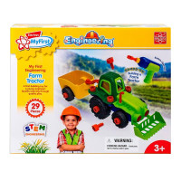 Конструктор Edu-Toys Трактор з шуруповертом 29 деталей (JS030)