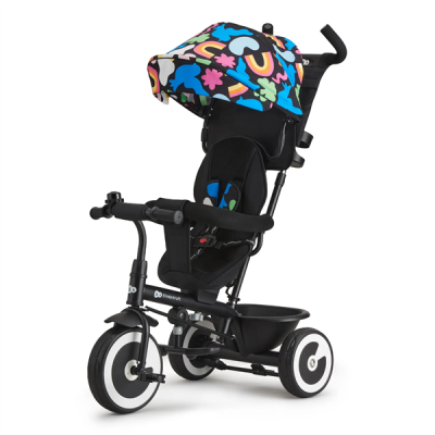 Триколісний велосипед Kinderkraft Aston чорний з малюнком (KRASTO00HAP0000)