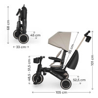 Триколісний велосипед Kinderkraft Jazz 3 Beige (KRJAZZ03BEG0000)