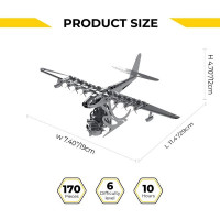 Колекцiйна модель-конструктор Metal Time Celestial Hercules Spruce Goose H-4 Aircraft Літак механічний (MT100)