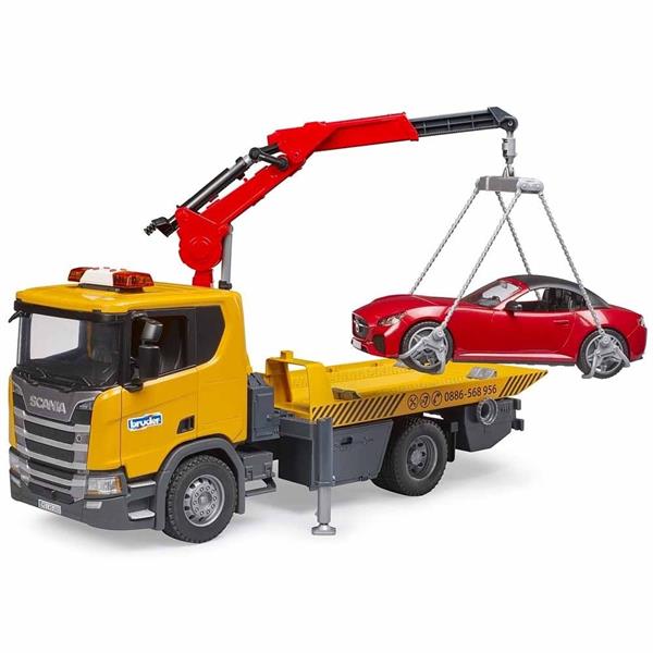 Модель Bruder Евакуатор Scania Super 560R з краном-маніпулятором та автомобілем Roadster Bruder 1:16 (03552) Модель Bruder Евакуатор Scania Super 560R з краном-маніпулятором та автомобілем Roadster Bruder 1:16 (03552)