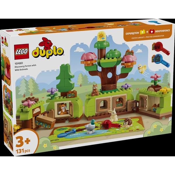 Конструктор LEGO® DUPLO® Ліс відкриттів із дикими тваринами, 131 деталь (10480)