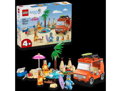 Конструктор LEGO Bluey Пляж і сімейна поїздка на автомобілі Блуї 133 деталі (11202)