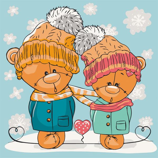 Картина за номерами ArtCraft Милі медвежата 30х30 см (15547-AC)