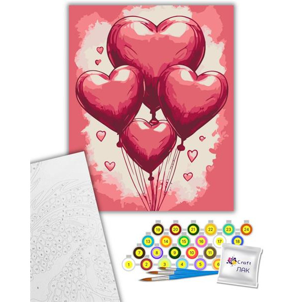Картина за номерами ArtCraft Кульки кохання 40х50 см (16507-AC)