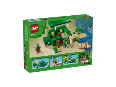 Конструктор LEGO Minecraft Пляжний будинок у формі черепахи 234 деталі (21254)
