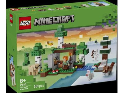 Конструктор LEGO® Minecraft® Пригода першої ночі Конструктор, 301 деталь (21593) Конструктор LEGO® Minecraft® Пригода першої ночі Конструктор, 301 деталь (21593)