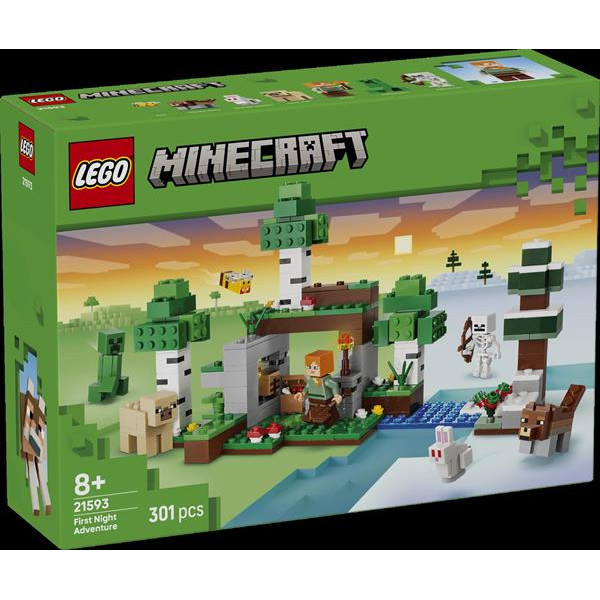 Конструктор LEGO® Minecraft® Пригода першої ночі Конструктор, 301 деталь (21593) Конструктор LEGO® Minecraft® Пригода першої ночі Конструктор, 301 деталь (21593)