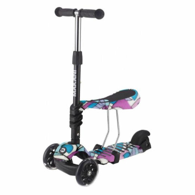 Триколісний самокат Kikka Boo Makani 3 в 1 Ride Skate із сидінням Пікассо (31006010091)