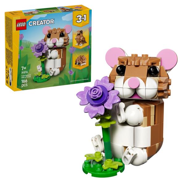 Конструктор LEGO Creator Чарівний хом'як з квіткою 166 Деталей (31376)