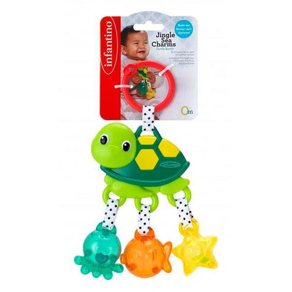 Іграшка-підвіска Infantino Морська черепашка з брязкальцями (316188I) Іграшка-підвіска Infantino Морська черепашка з брязкальцями (316188I)