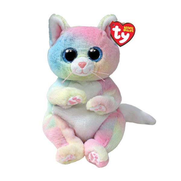 Дитяча іграшка м’яконабивна TY BEANIE BELLIES 41291 Райдужний кіт "CAT"