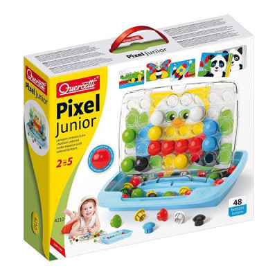 Дитяча мозаїка Quercetti Pixel Junior 48 фішок і дошка-кейс (4210-Q) Дитяча мозаїка Quercetti Pixel Junior 48 фішок і дошка-кейс (4210-Q)