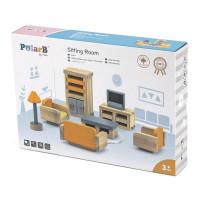Дерев'яні меблі для ляльок PolarB Вітальня (44037) Дерев'яні меблі для ляльок PolarB Вітальня (44037)