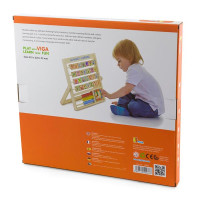 Дерев'яна гра Viga Toys Англійський алфавіт із годинником і рахівницею (50033)