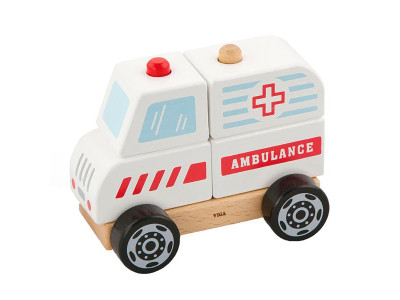 Дерев'яна пірамідка Viga Toys Viga Toys Машина швидкої допомоги (50204) Дерев'яна пірамідка Viga Toys Viga Toys Машина швидкої допомоги (50204)