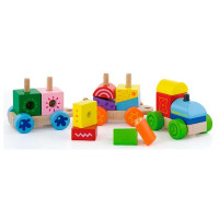 Дерев'яний поїзд Viga Toys Яскраві кубики (50534) Дерев'яний поїзд Viga Toys Яскраві кубики (50534)