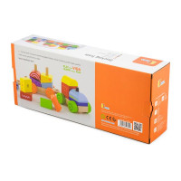 Дерев'яний поїзд Viga Toys Яскраві кубики (50534) Дерев'яний поїзд Viga Toys Яскраві кубики (50534)