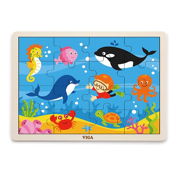 Дерев'яний пазл Viga Toys Океан, 16 ел. (51451) Дерев'яний пазл Viga Toys Океан, 16 ел. (51451)