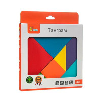 Гра-головоломка Viga Toys Кольоровий дерев'яний танграм, 7 ел. (55557) Гра-головоломка Viga Toys Кольоровий дерев'яний танграм, 7 ел. (55557)