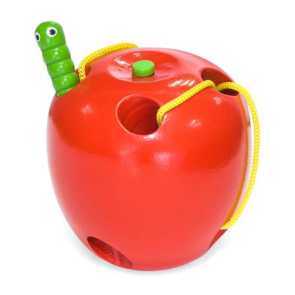 Дерев'яна шнурівка Viga Toys Яблучко (56276) Дерев'яна шнурівка Viga Toys Яблучко (56276)