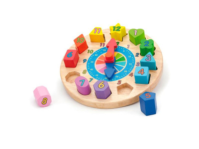 Дерев'яний пазл-сортер Viga Toys Годинник (59235)
