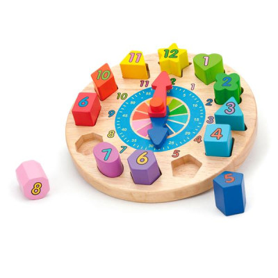 Деревяний пазл-сортер Viga Toys Годинник (59235)