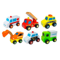 Набір машинок Viga Toys Спецтранспорт 6 шт. (59621) Набір машинок Viga Toys Спецтранспорт 6 шт. (59621)