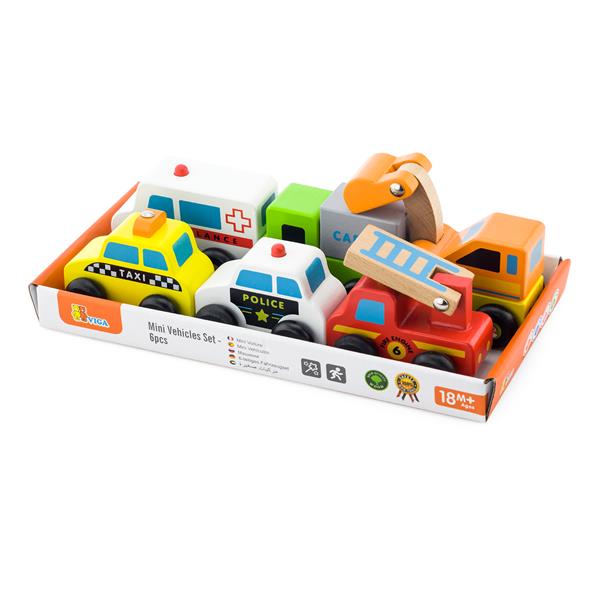 Набір машинок Viga Toys Спецтранспорт 6 шт. (59621) Набір машинок Viga Toys Спецтранспорт 6 шт. (59621)