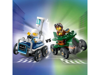 Конструктор LEGO City Літак проти лікарняного ліжка набір для перегонів 70 деталей (60459) Конструктор LEGO City Літак проти лікарняного ліжка набір для перегонів 70 деталей (60459)