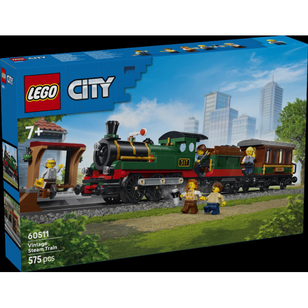 Конструктор LEGO® City Старовинний паровоз 575 деталей (60511)