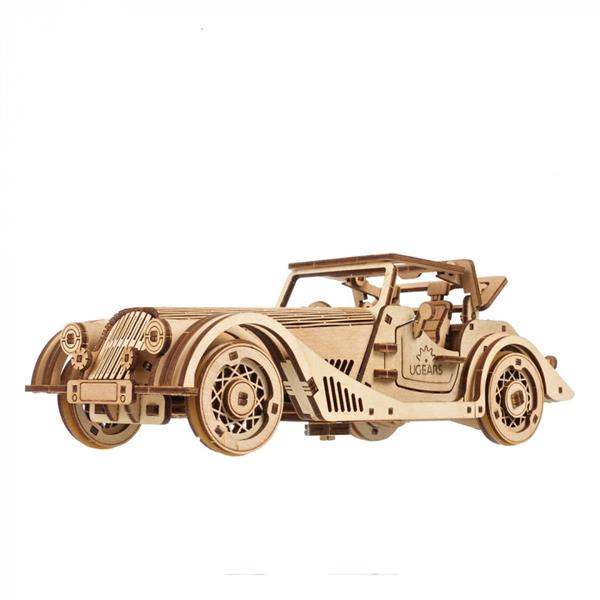 Дерев'яний механічний 3D конструктор Ugears Спорткар Спритна миша (70202) Дерев'яний механічний 3D конструктор Ugears Спорткар Спритна миша (70202)