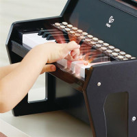 Дитяче піаніно Hape 25 клавіш зі стільцем і підсвіткою чорний (E0629)