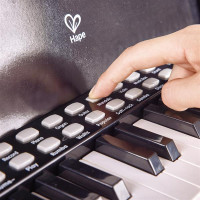 Дитяче піаніно Hape 25 клавіш зі стільцем і підсвіткою чорний (E0629)