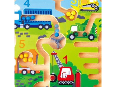 Магнітний лабіринт Hape Будівельний транспорт (E1713) Магнітний лабіринт Hape Будівельний транспорт (E1713)