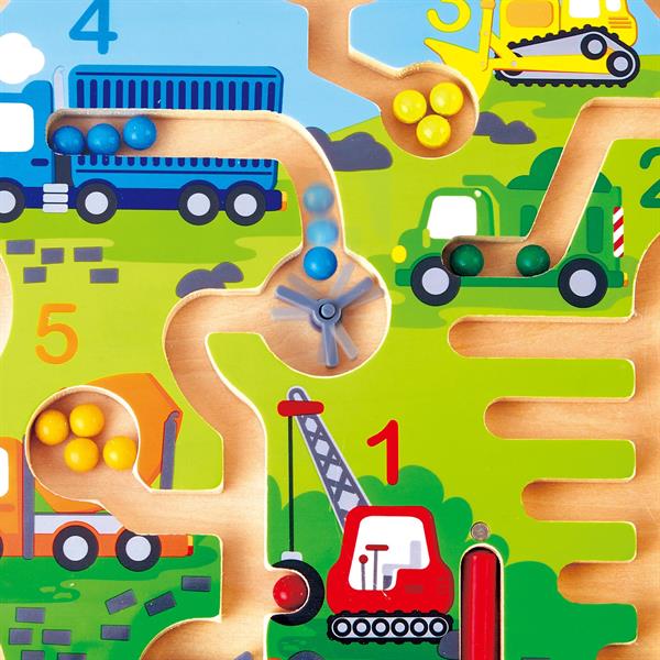 Магнітний лабіринт Hape Будівельний транспорт (E1713) Магнітний лабіринт Hape Будівельний транспорт (E1713)