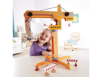 Дерев'яний підйомний кран Hape з аксесуарами (E3011)